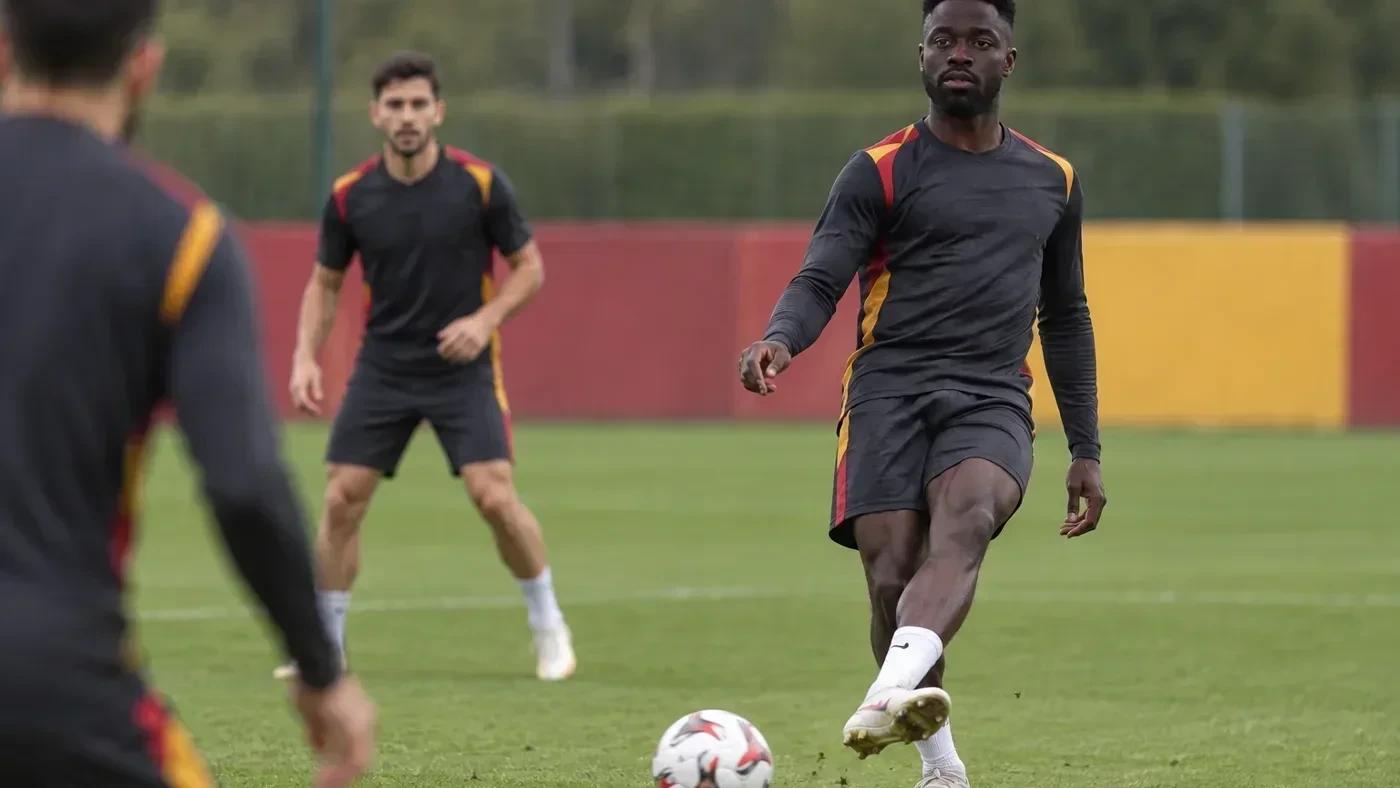 Davinson Sánchez tập chuyền chéo trong triển khai bóng