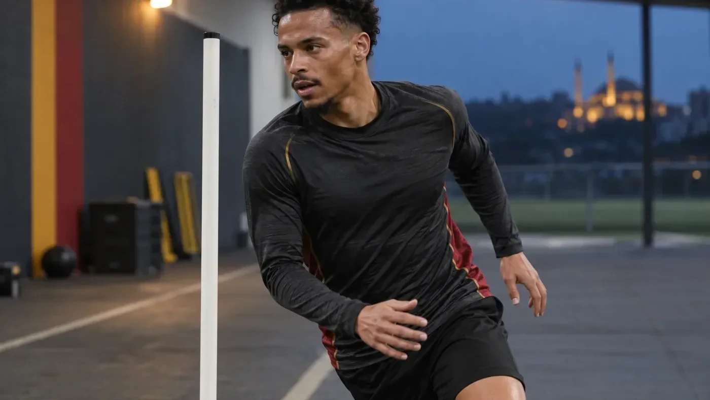 Leroy Sané điều chỉnh góc pressing trong buổi tập
